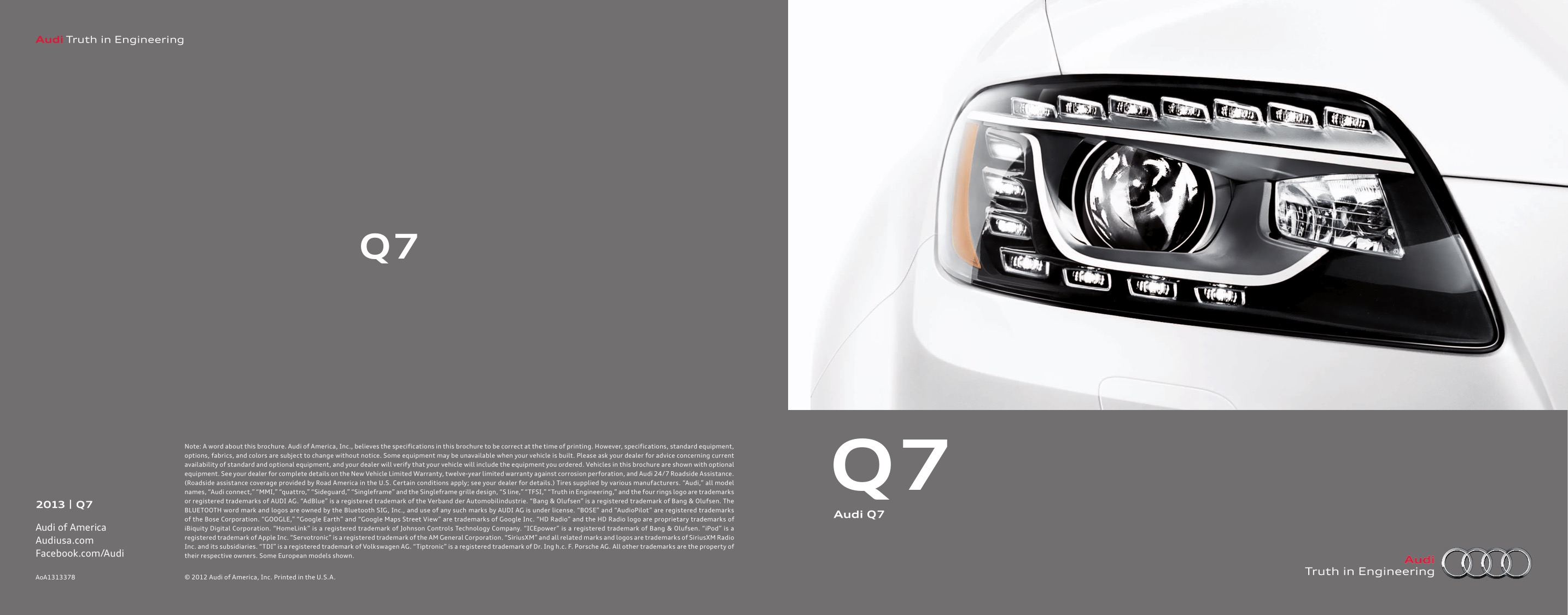 2013 Audi Q7 Brochure Page 4